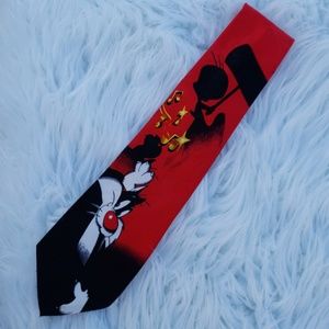 Looney Toons Tie with Sylvester and Tweety Bird